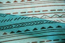 Aquamarine Tribal Stripe Chiffon