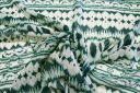 Emerald Green Ethnic Stripe Chiffon