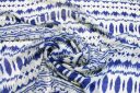 Royal Blue Ethnic Stripe Chiffon