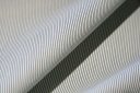 Micro Pinstripe Stretch Poly/Cotton Poplin - White & Black