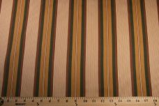 Various Stripe Polished Twill - Gold & Olive