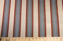 Various Stripe Polished Twill - Burgundy & Blue