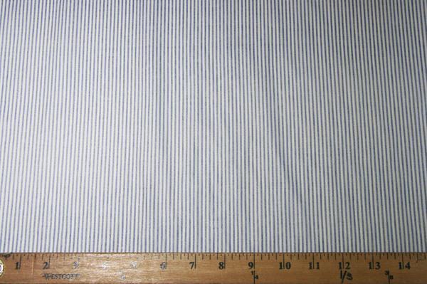 Micro Printed Chambray Stripe Cotton - Royal