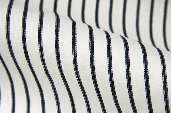 Poplin Stripe - Indigo & White