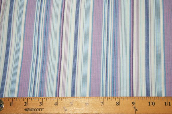 Various Stripe Stretch Poplin - Blue & Purple