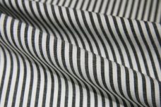 Small Stripe Chambray - Charcoal & White