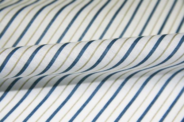 Batiste Stripe - Prussian & Khaki
