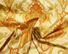 Light Gold Bohemian Damask Duponi Silk