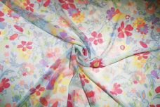 Large Periwinkle Floral Chiffon
