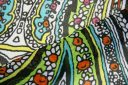 Multi Colored Sketchy Damask Chiffon