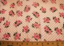 Light Pink Floral & Polkadot Chiffon