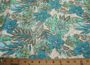 Turquoise Tribal Floral Chiffon