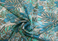 Turquoise Tribal Floral Chiffon