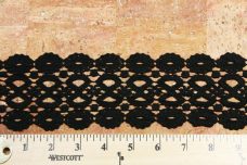 3 1/4" Infinity Floral Cotton Venise Lace - Black