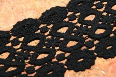 3 1/4" Infinity Floral Cotton Venise Lace - Black