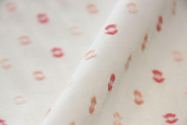 Peach & Light Coral Dotted Swiss Batiste