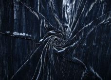Navy Crinkle Velvet