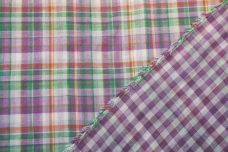 Lavender & Green Double-sided Plaid Gauze