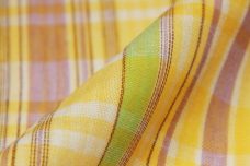 Yellow & Lavender Double-sided Plaid Gauze
