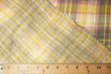 Yellow & Graphite Double-sided Plaid Gauze