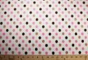 Large Dots Minky - Pink & Brown