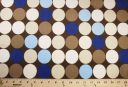 Mega Mod Dots Minky - Blue & Brown