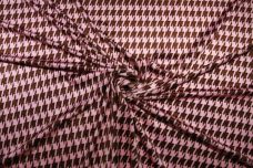 Large Houndstooth Minky - Pink & Brown
