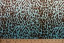 Large Cheetah Minky - Turquoise