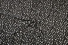 Black & White Sprinkle Dot Lightweight Poly Crepe