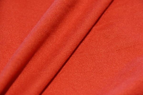 Solid Double Brushed Spandex Jersey - Pimento