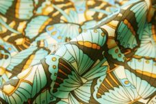 Mint Butterfly Polished Cotton
