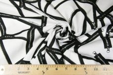 Black & White R&R Zipper Cotton/Poly Muslin
