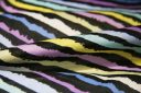 Multicolored Grunge Stripe Batiste