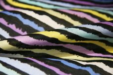 Multicolored Grunge Stripe Batiste