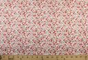 Small Calico Floral Poly/Cotton - Red