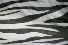Zebra Chiffon - Charcoal