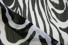 Zebra Chiffon - Black