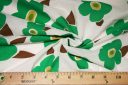 Large Bordered Kelly Green Floral Batiste