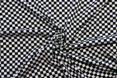 Mini Black & White Checkerboard Rayon Spandex Jersey