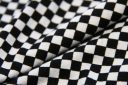 Mini Black & White Checkerboard Rayon Spandex Jersey
