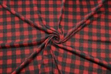 Red & Black Buffalo Plaid Sweater Knit
