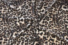 Cheetah Poly Fleece Knit - Rust