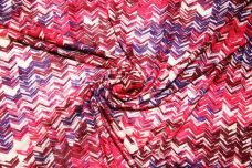 Pink & Purple Herringbone Slub Lightweight Jersey