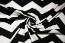 Large Black & White Chevron Interlock Poly Knit