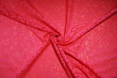 Hot Pink Lace Cutout Cotton/Poly Blend