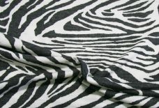 Charcoal & Ivory Zebra Jersey