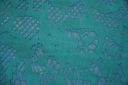 Turquoise Lace Cutout Cotton/Poly Blend