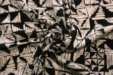 Black & Ecru Geometric Tribal Rayon