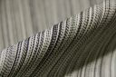 Ivory & Navy Barcode Stripe Stretch Denim