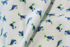 Tiny Rosebud Cotton Flannel - Blue